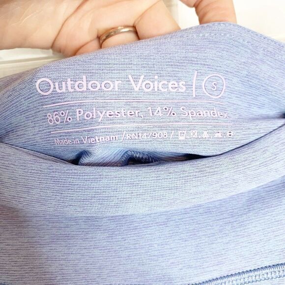 Outdoor Voices 7/8 Length Leggings Heathered Blue Purple Women’s Size Small - Picture 7 of 7